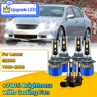 6Pcs 30000LM LED Headlights Canbus Car Bulb HB3 HB4 9145 Auto Fog Lights LampFor Lexus GS300 1998 2001 2002 2003 2004 2005 2006