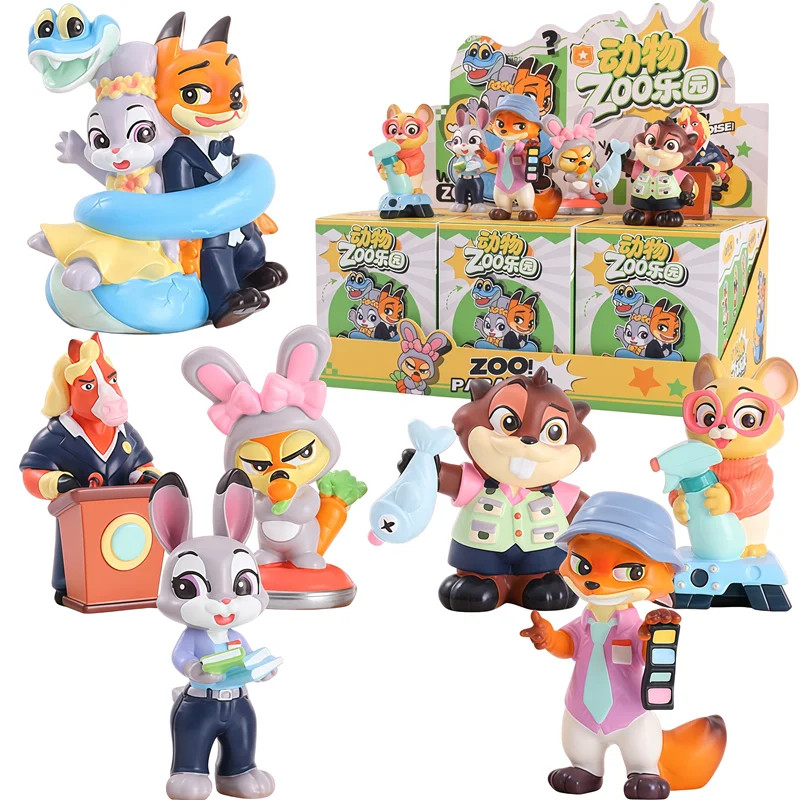

Zootopia 2, слепая коробка, новая серия путешествий, аниме-фигурки, Джуди и Лиса, Ник, слепая коробка, модная модель, модная игрушка, милые подарки на день рождения