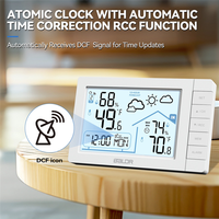 ABDE-Baldr Wireless Weather Station With Wireless Sensor DCF Radio-Controlled Clock Indoor/Outdoor Thermometer Hygrometer Hygrom