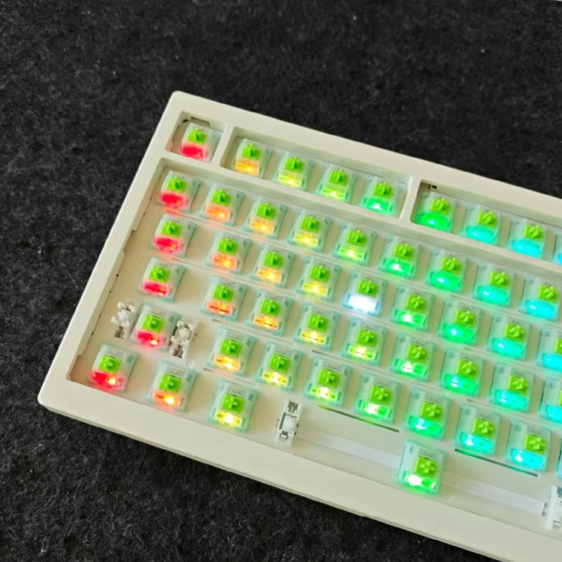 

Three-mode keyboard kit with rotary button full key hot swap kit