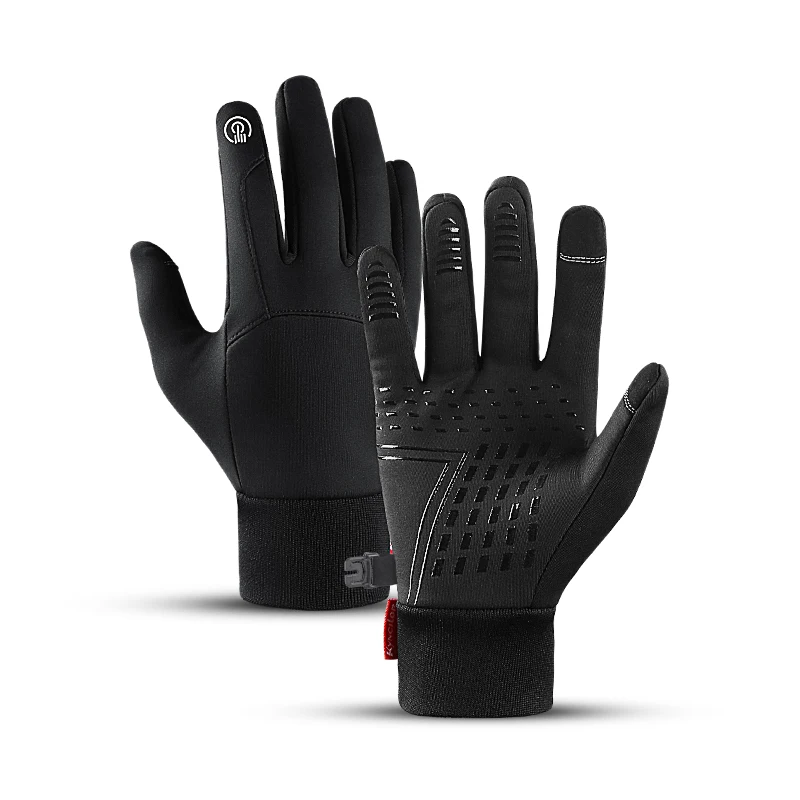 Gants de vélo thermiques étanches pour hommes et femmes, écran tactile, chaud, sourire, vent froid, course à pied en plein air, cyclisme, vélo, hiver