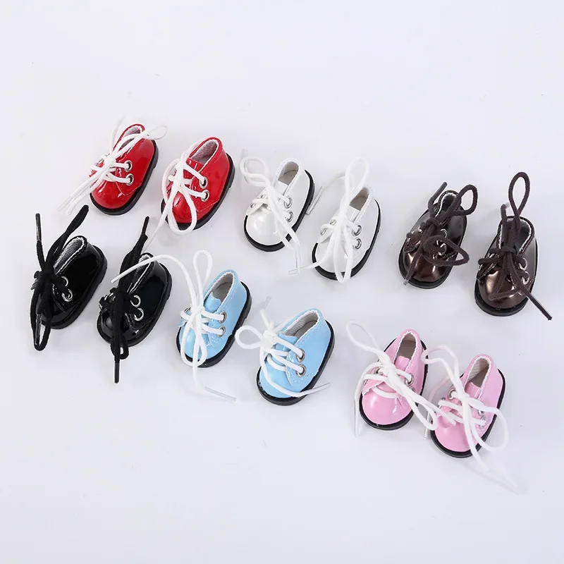 Dolls Accessories 20cm Cotton Doll Clothes Little Leather Shoes Black Pink Red Exquisite Cartoon Dress Up Gift for Best Friend