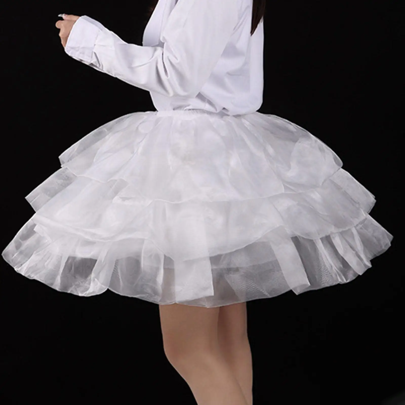 تنورة دائرية، طبقة داخلية قابلة للتعديل نصف زلة، صخب فيكتوري للنساء والفتيات كرينولين، تنورة داخلية لفستان لوليتا #3