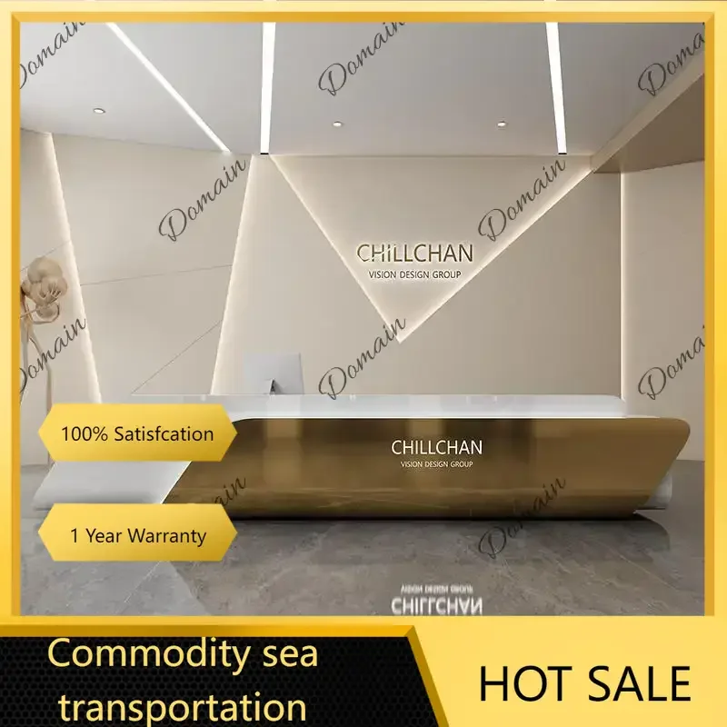 Aw Checkout Front Desk Reception Counter Modern Long Classic Reception Desks Beauty Salon Clinic Mostrador Recepcion Furniture