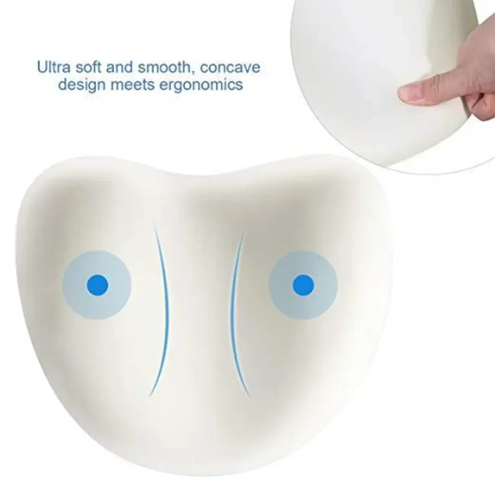 

Suction Cup Bathtub Pillow Waterproof Polyurethane Foam Heart Shape Bathtub Massage Pillow Cervical Spine Pillow Memory Foam
