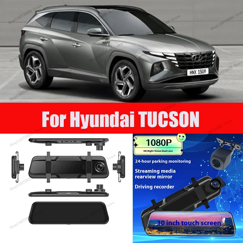 

For Hyundai TUCSON 4K WIFI GPS Car Dvr Mirror Dash CamDual Lens Dashcam Drive Recorder Stream RearView Mirror IPS Screen Camera