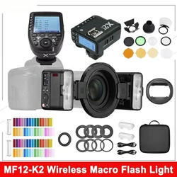 MF12/MF12-K2 Flash TTL Macro Speedlite Flash 2.4 GHz Wireless Control Speedlight for Sony Canon Nikon Fuji Olympus Pentax
