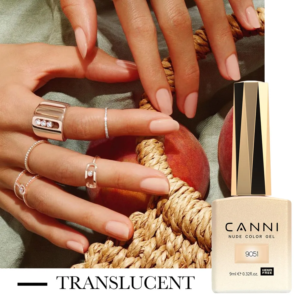 CANNI 9ml HEMA FREE Transparent Color Nail Gel New  Arrival  CC3 Soak Off UV LED Varnish Lacquer Milky White Nude