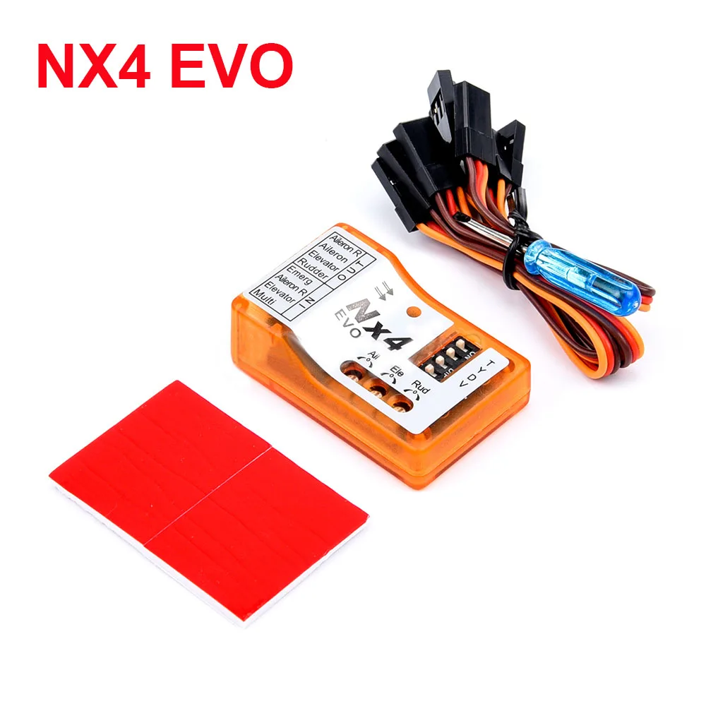 Płytka kontrolera lotu ZMR NX4 EVO PRO, żyroskop 3D do balansowania, do samolotów RC o stałym skrzydle, obsługa trybów: Rate/Hold/Gyro Off.