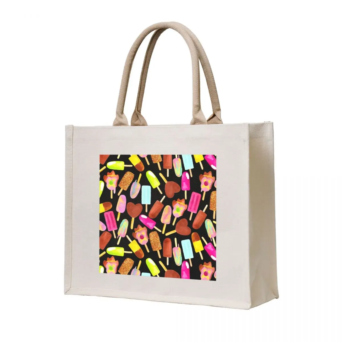 

Aussie Ice Creams Scatter Black Tote Bag great bag Canvas bag for women shopper woman custom bags