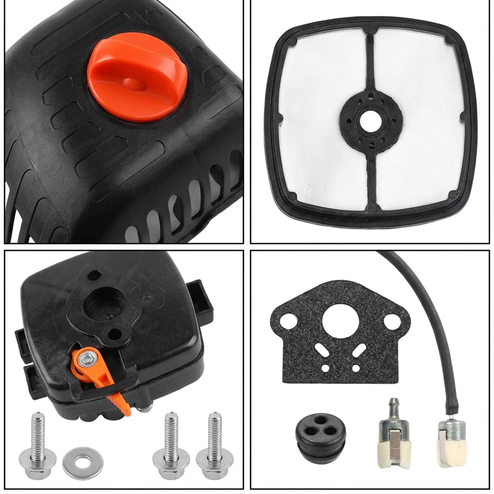 For Brush Cutter Fuel System Maintenance Air Filter Cover Kit Comprehensive Replacement Components Easy Installation Kit