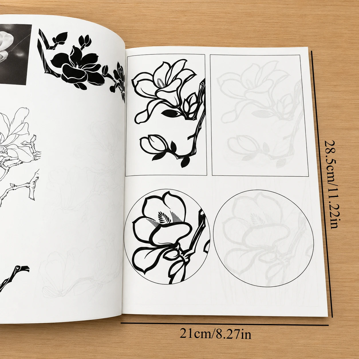 48‑Page Flower Tracing Workbook, Botanical Floral Line‑art Copy Drawing Book, Beginner Hand‑sketch Practice Activity Book