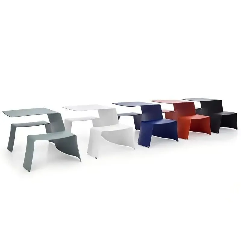 Stainless Steel Outdoor Table and Chair Set for Garden Courtyard Park Villa Square Simple Integrated Design