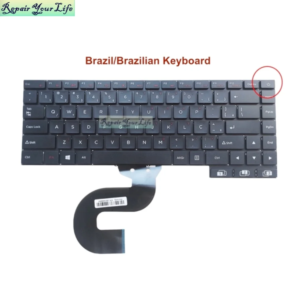 PT-BR Brasilien/Brasil Tastatur für Positivo Motion C4128d C4128di C41td C41tdi C4500d C4500di teclado C Abdeckung Notebook Portugiesisch