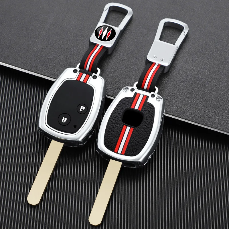 Car Metal Key Case Cover Shell For Honda Accord Civic CRV CR-V Pilot Insight Ridgeline Keychain Protector Accessories