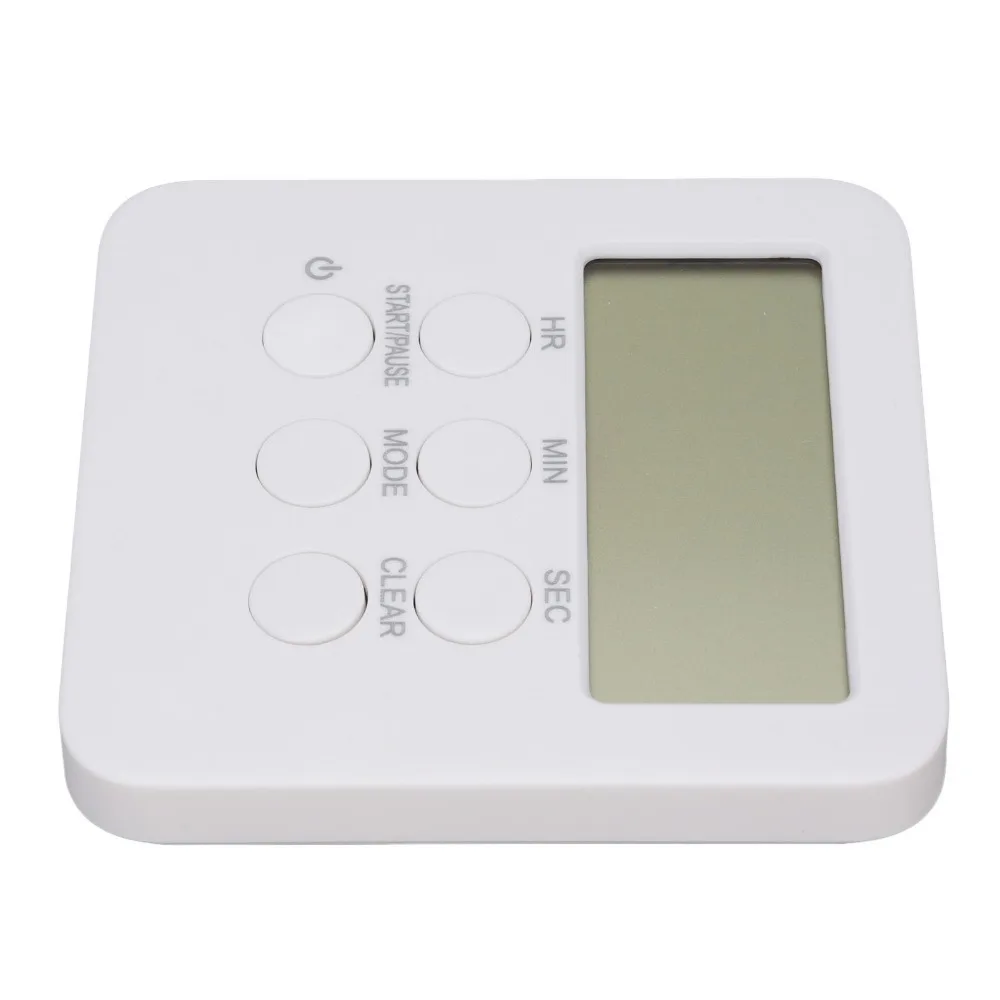 Small Multi-functional Timer 24H Memory Function Reminder Device White Stand Included Alarm Clock for Study