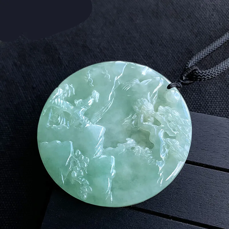 Jade Landscape Brand Ice Jade Pendant Necklace