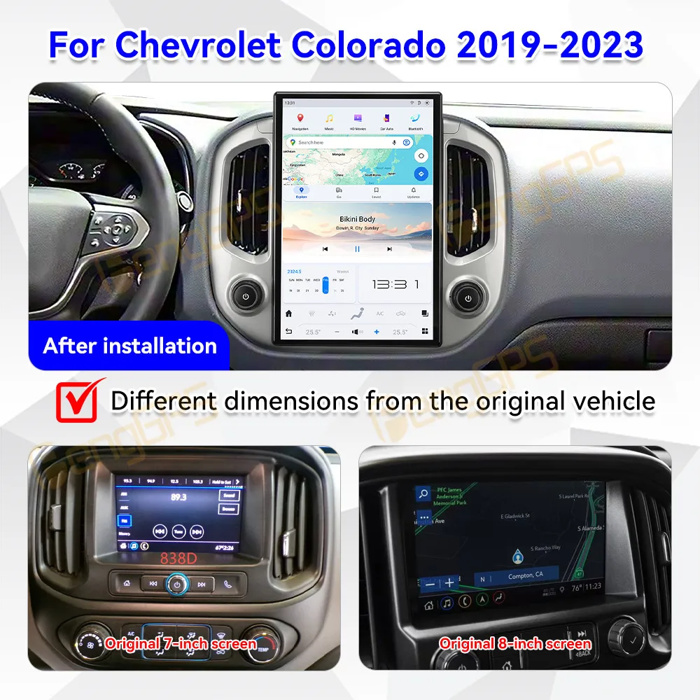 

Car Accessories Radio For Chevrolet Colorado 2019-2023 Android Auto GPS Navigation Multimedia Stereo Receiver Head Unit Offline