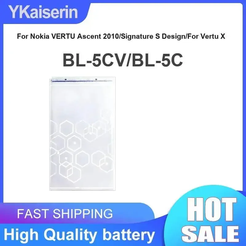 Аккумулятор BL-5CV BL-5C для Nokia Vertu Ascent 2010, Vertu Signature S, Vertu X, высокопроизводительный, 1000 мАч Аккумулятор BL-5CV BL-5C для Nokia Vertu Ascent 2010, Vertu Signature S, Vertu X, высокопроизводительный, 1000 мАч