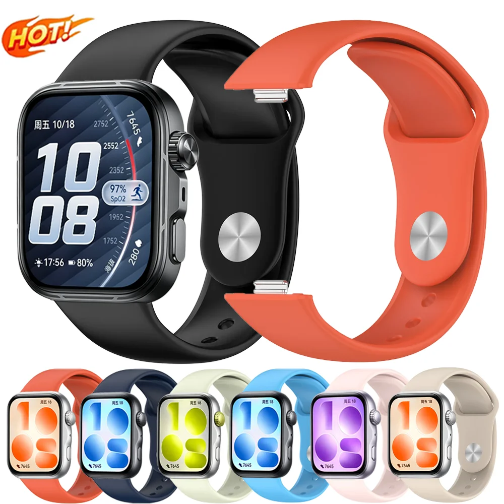 Weiches Sport-Silikonarmband für Huawei Watch Fit 5 Fit 4 3 Komfortables Armband Huawei Watch Fit 4 Pro 5 Pro Handgelenkband