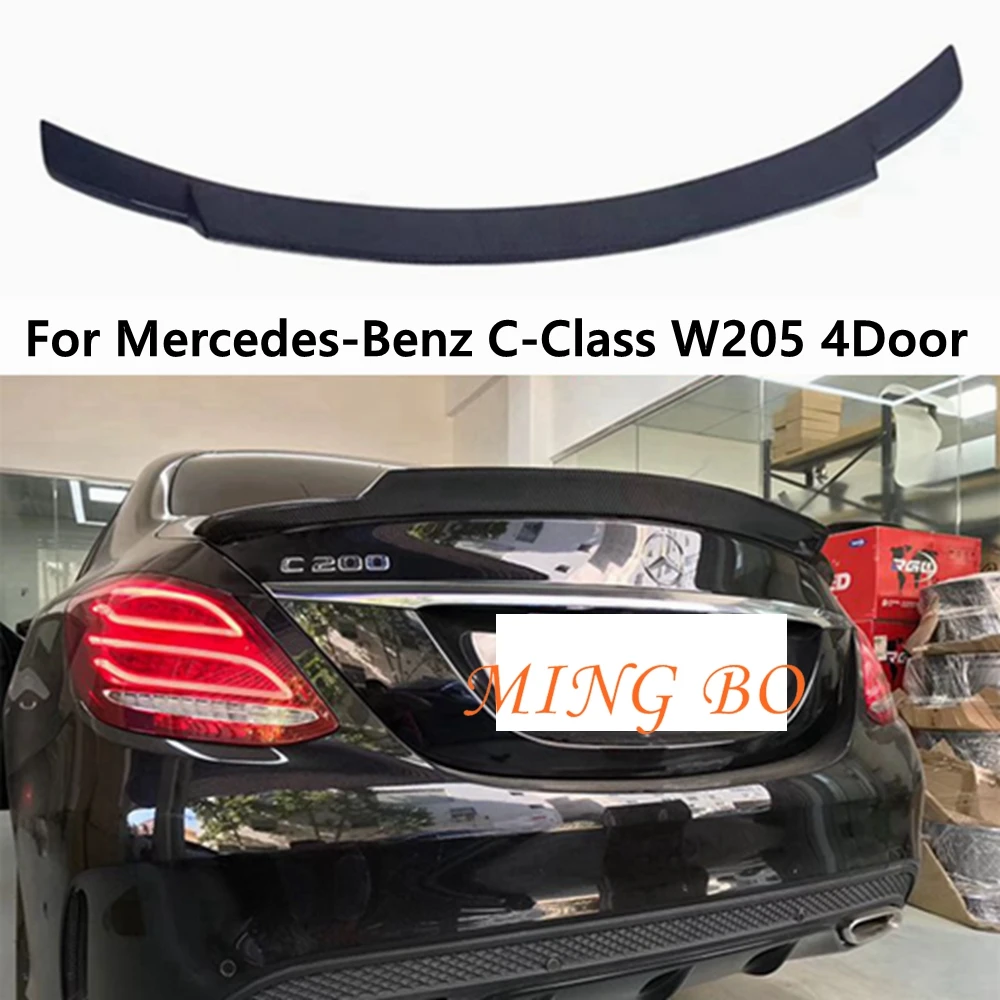 

For Mercedes-Benz C-Class W205 4Door sedan C74 Style Carbon Fiber Rear Spoiler Trunk Wing 2013-2022 FRP Forged carbon