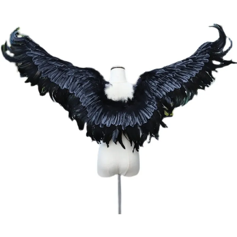 

Black adult angel feather wings Festival Party Wedding Decoration cos stage performance photography props