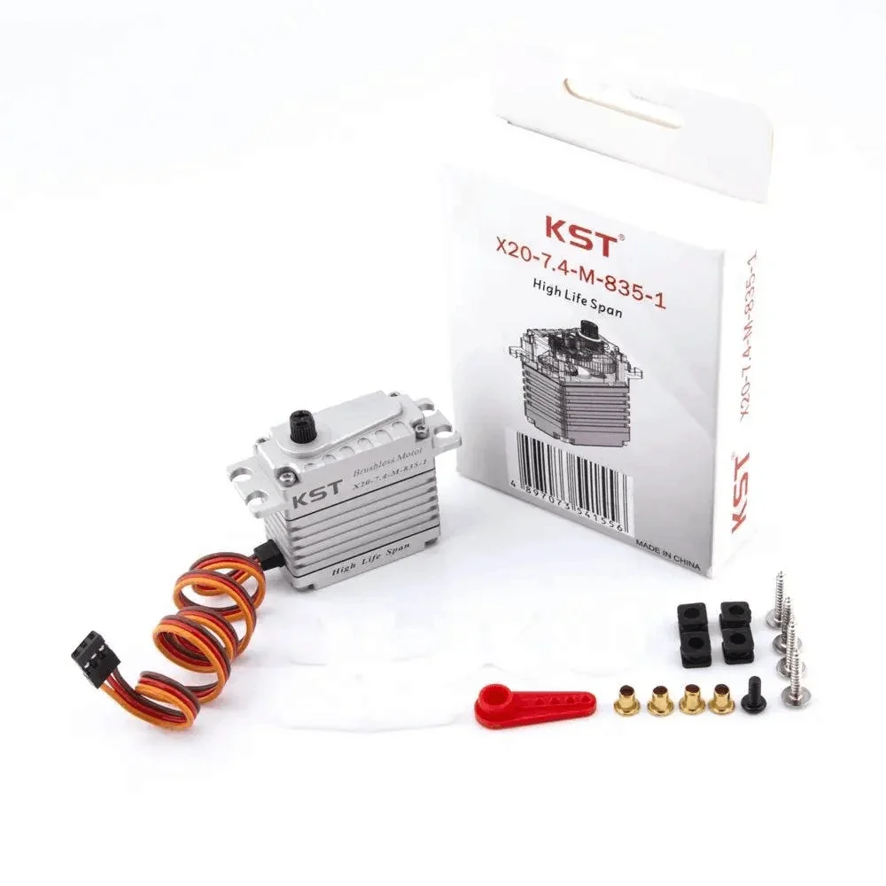 KST X20-7.4-M-835-1 High Torque Servo HV Brushless 6BB HLS Servo 40Kgf.cm 0.13sec For RC Helicopters Robot Car RC Boat Servo DIY