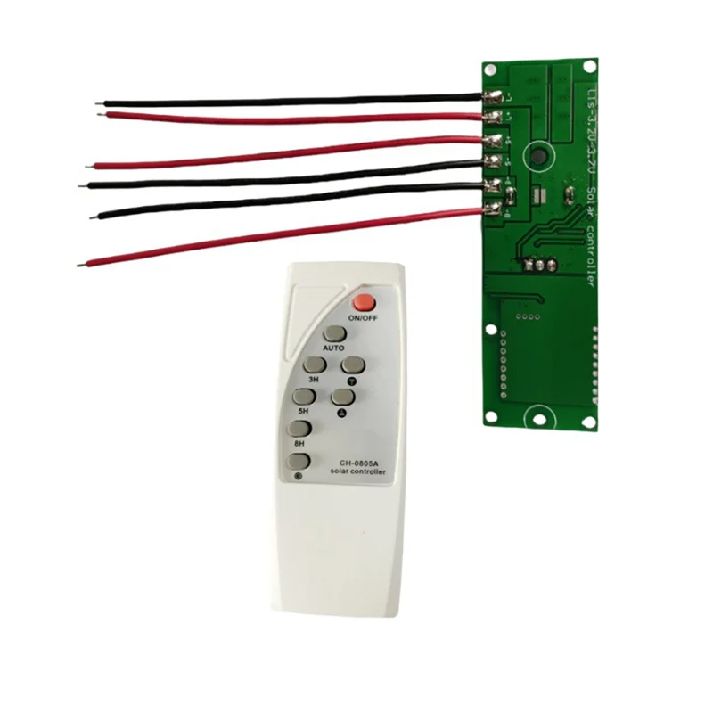 ABGI-placa de controlador LED Solar multifunción, tablero de lámpara de Control automático con Control remoto, detección de movimiento humano