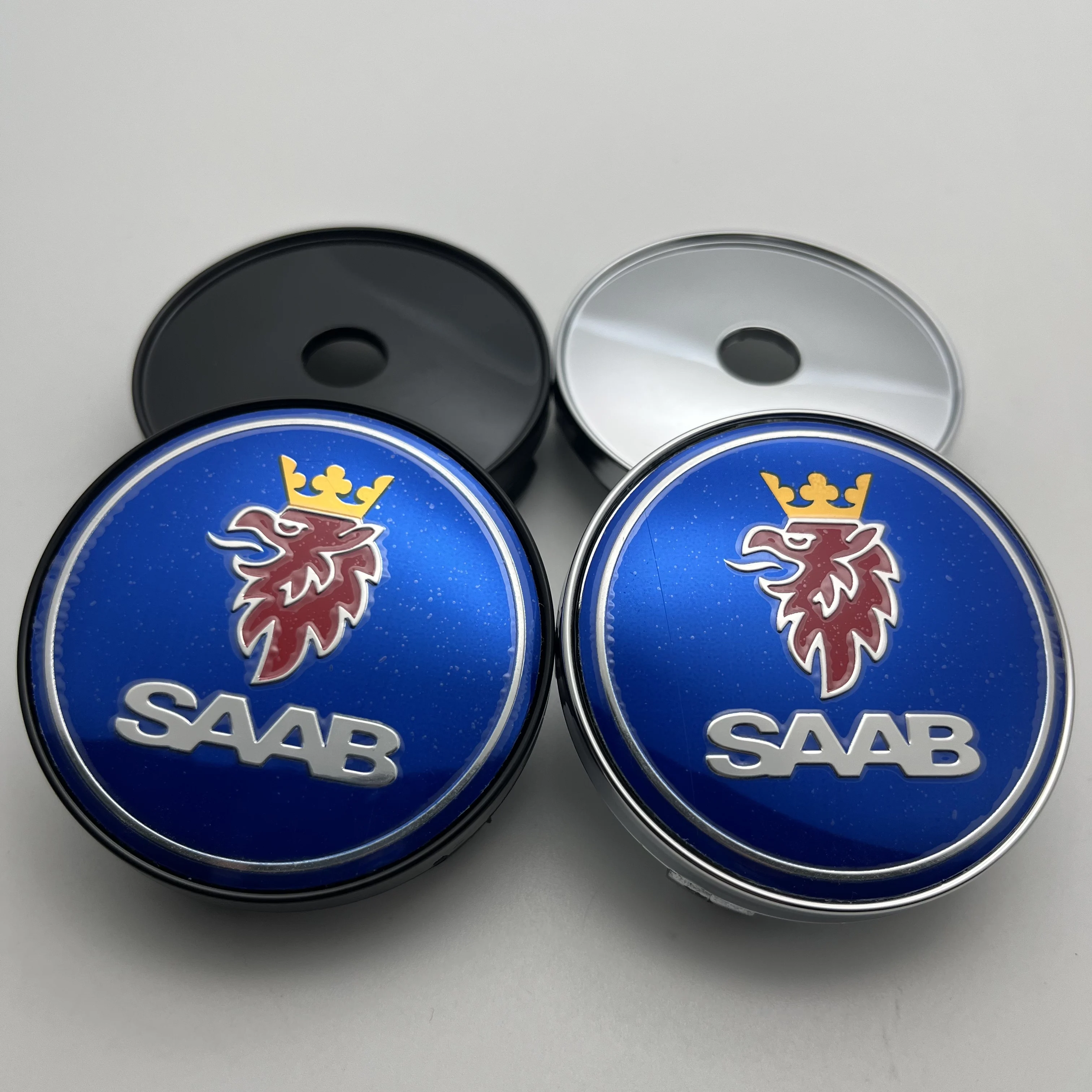 

4pcs/lot 56mm 60mm 63mm Car Wheel Hub Center Cover Emblem Rim Cap Badge Decal Styling Accessories For SAAB 93 95 9-3 9-5