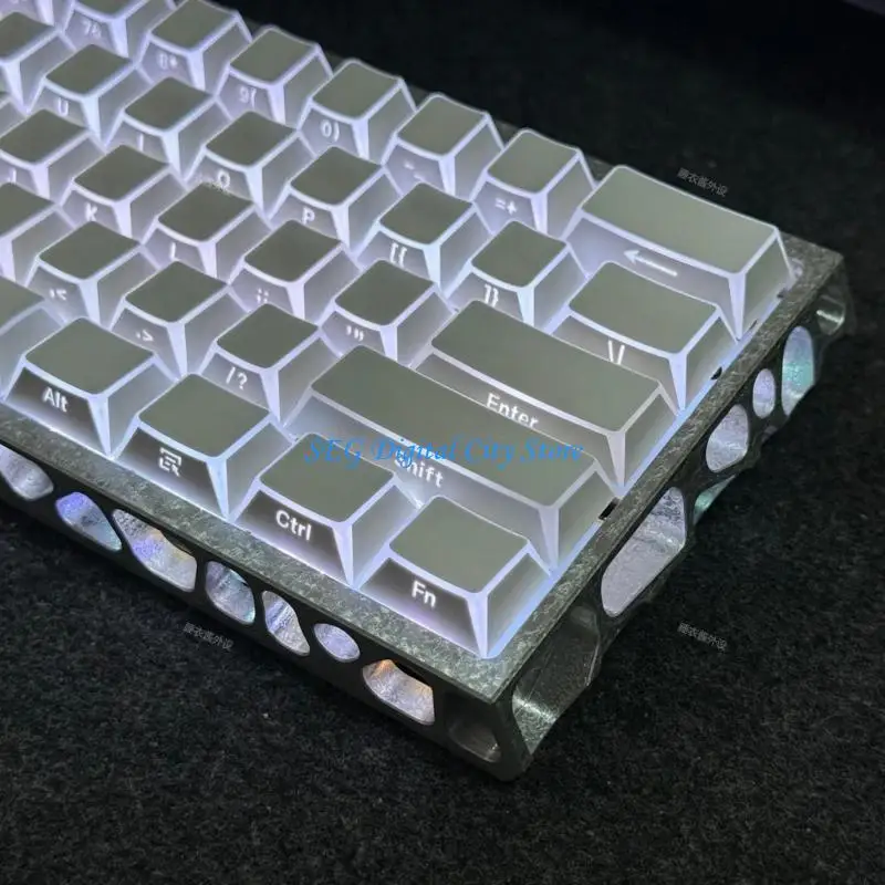 U75B 137Pieces PBT Keycaps Side Print For 61 To 108 Keys Mechanical Keyboard Double Shot Construction