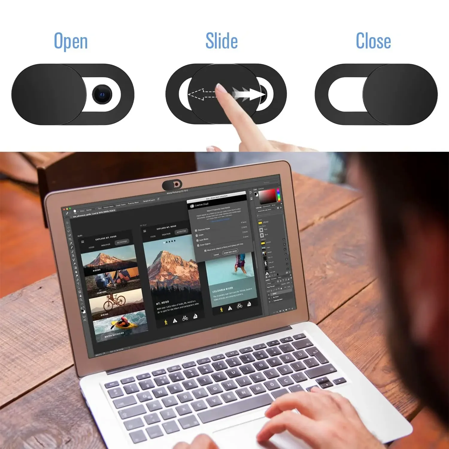 10-80PCS Elliptical Webcam Privacy Cover Sliding Lens Shield for Laptop Phone Tablet Anti Spy Camera Blocker Thin Stick On view 3
