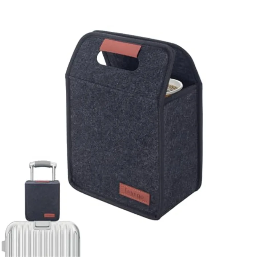 

Portable Drink Holder - Foldable Travel Carrier with Reusable Insulated Coffee Cup, 2 Cup Holder, Free Your Hands