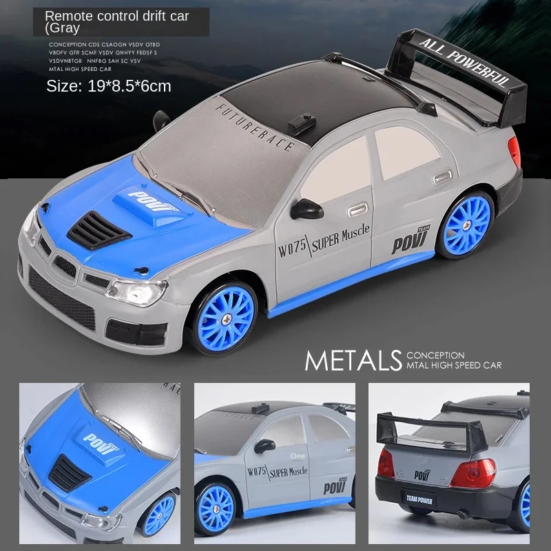 ZWN 2.4G RC Drift CAR con luce a LED 4WD Auto telecomandate Giocattolo da corsa professionale GTR Modello AE86 per bambini Regalo di Natale