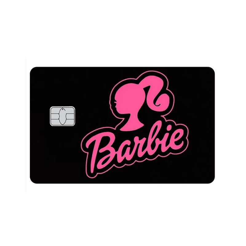 New Barbie Debit Credit Card Skin Film Cover for Transportation Keys Rice Bus Cards Diy PVC Ultra-thin Personalized Stickers Toy