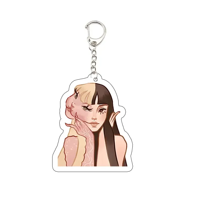 Melanie Martinez-Acrílico Pingente Chaveiro, Cute Bag Ring, Sunny Keyring, Acessórios para Saco