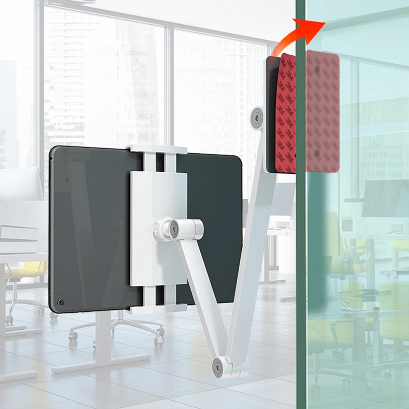 طوي الذراع اللوحي حامل جدار جبل 360 تدوير قابل للتعديل الألومنيوم المطبخ حامل هاتف لباد برو 12.9 وسادة صغيرة الهواء شاومي