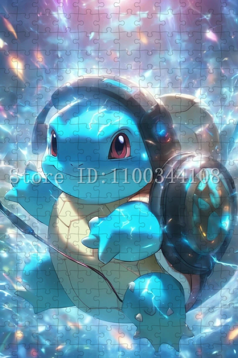 Pokemon Sprite Wartortle Puzzles 300/500/1000 Teile Cartoon Charakter Puzzles für Kinder Intelligenz Spiel Spielzeug