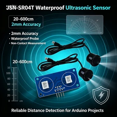 JSN-SR04T 600cm Ultrasonic Module, Waterproof Transducer, 25cm Blind Zone, 5V for ESP32