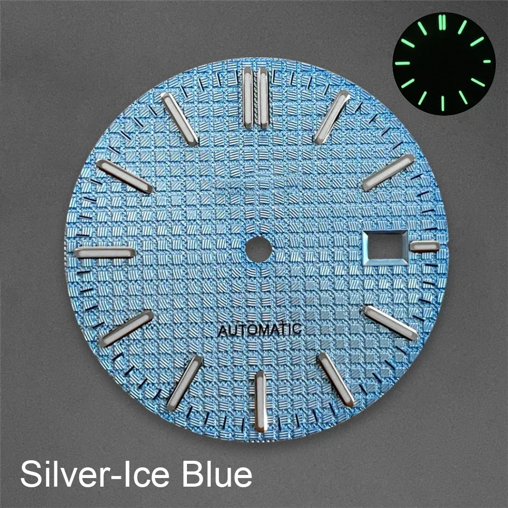 31.8mm NH35 Dial Face For Royal Oak NH35/NH36 Mechanical Automatic Movement Green luminous Watch Parts Modification Accessories