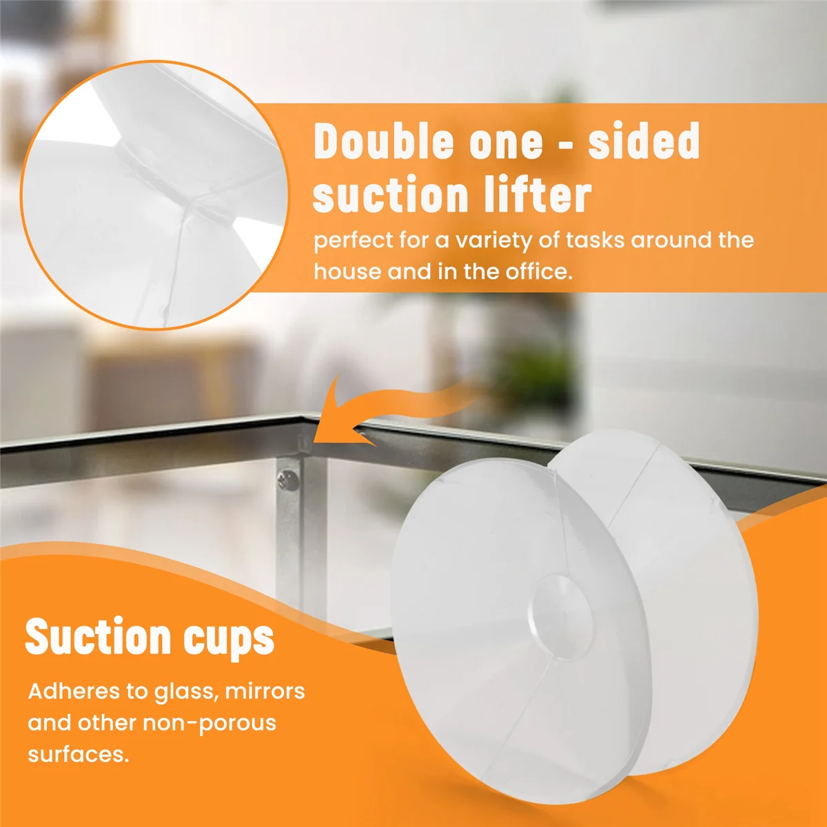 10 Pcs Double Sided Suction Cup - Sucker Pads for Glass, Plastic - 30Mm Width