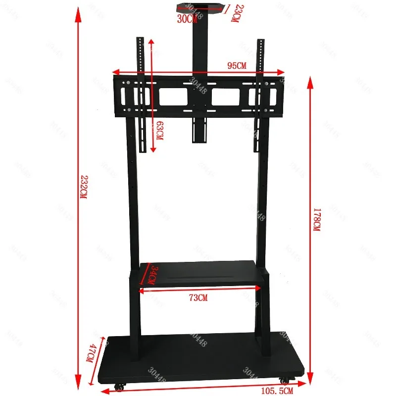 32-100inch conference room cart tv mobile stand all-in-one stand tv cart