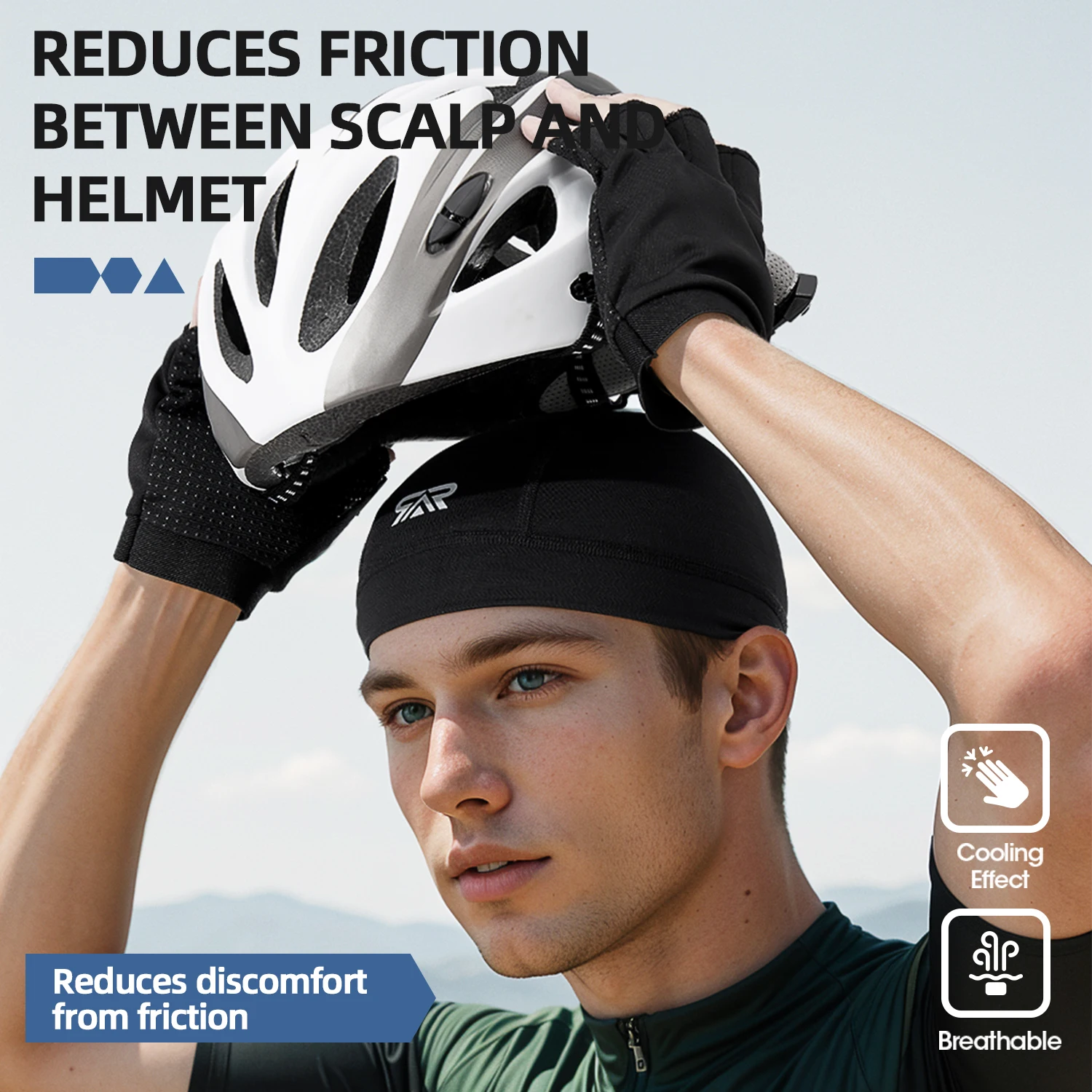 SHINEMEOTH-gorros deportivos de ciclismo para hombre y mujer, accesorio de seda de hielo, muy transpirable, con forro para casco de motocicleta, para verano