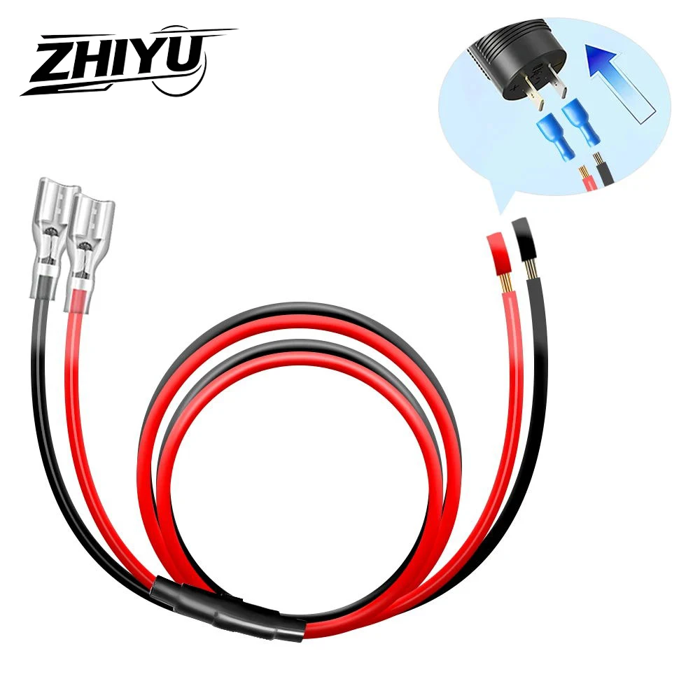 ZHIYU Car Charger Socket 60cm/1.5M Cigarette Lighter Wire Harness Connector Cord With 10A Fuse for Car Marine Motorcycle ATV RV