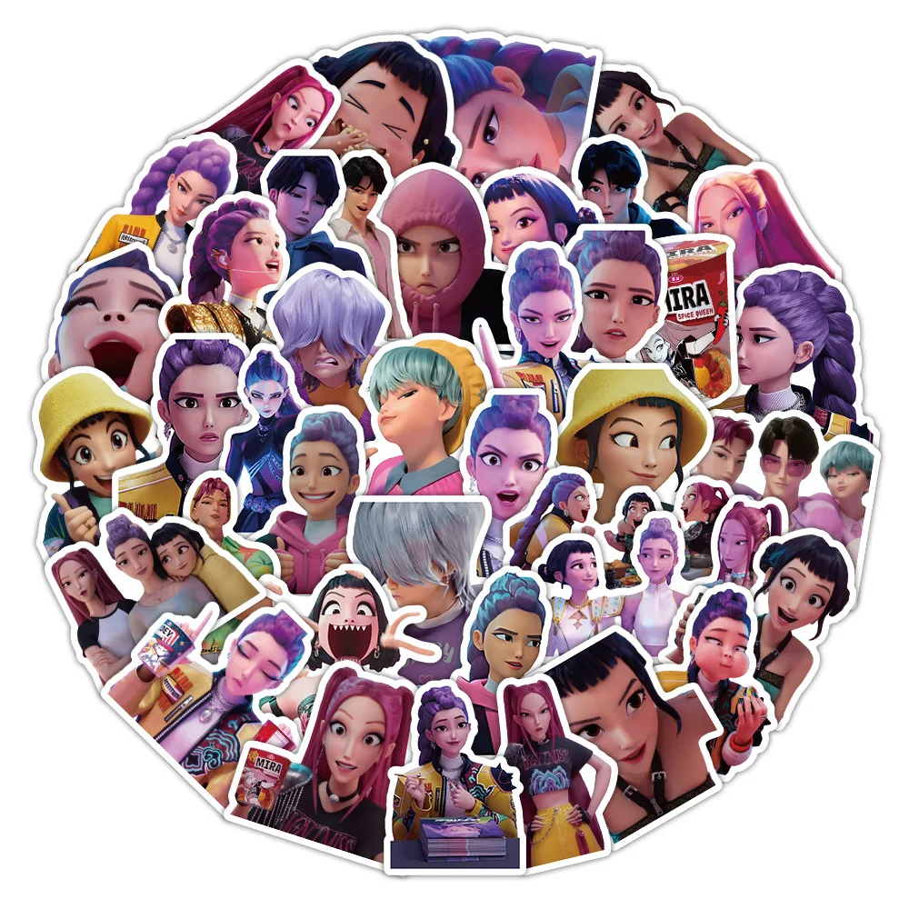 50 pezzi KPOP Witch Girl Group adesivi Idolo coreano Anime adesivi decorativi impermeabili per telefono adesivi personalizzati all'ingrosso per