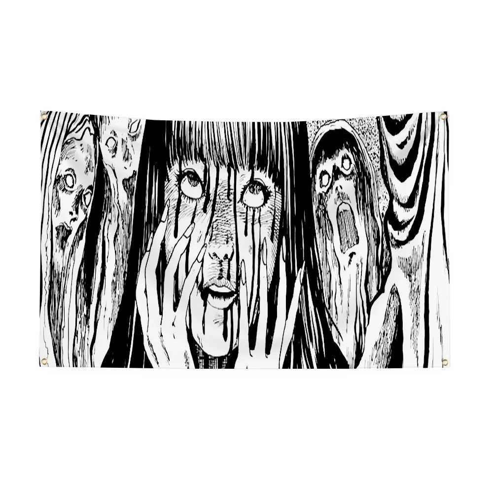 Wall Flag to Hang Junji Ito Custom Flags for Rooms Flaga Outdoor Decor Penetration Home & Garden Flags and Banners Advertising