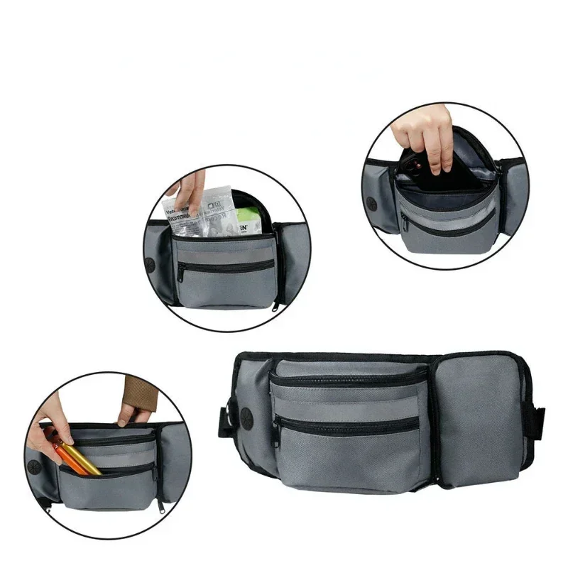 Dog Training Walking Bag Hand Free Treat Pouch Running Waist Bag Pet Puppy Train Snack Feeder Pocket Dog Bowls Water Cup Bags