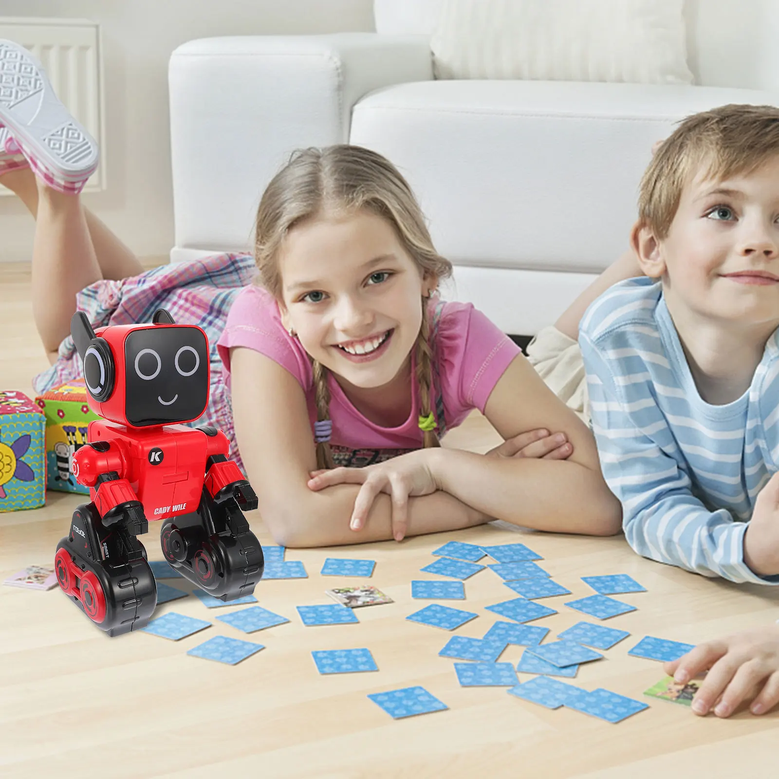

Educational RC Robot Kids Toy Voice Controlled Money Bank Kit Humanoid Singing Dancing Walking Sliding Programmable Gift