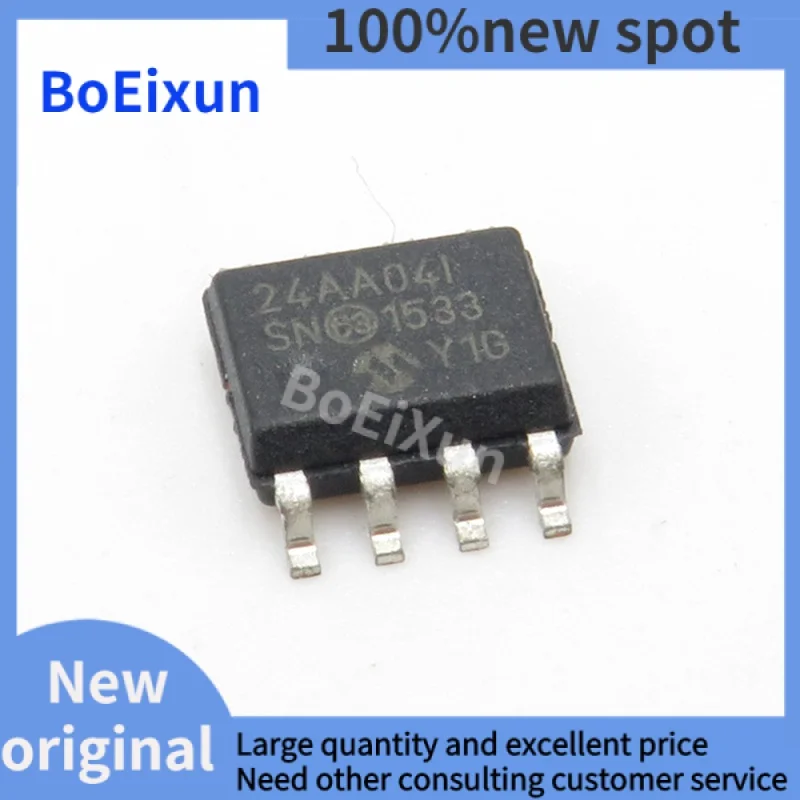 

1-100 PCS 24AA04-I/SN SMD SOP-8 24AA04 EEPROM Memory Chip Brand New Original In Stock