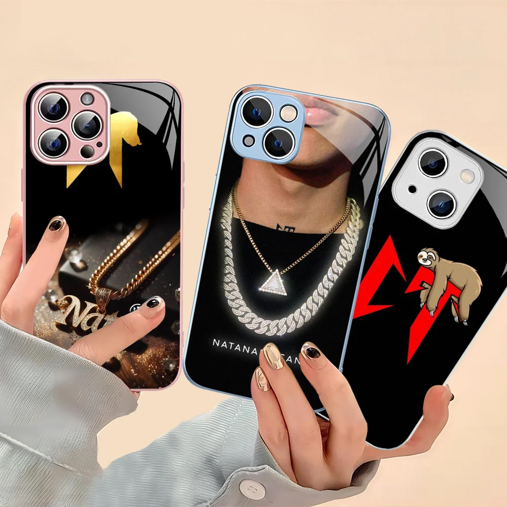 N-Natanael C-Cano Rapper CT Phone Case Tempered Glass For Iphone 14 13 12 11 Pro Mini XS MAX 14Plus X XS XR Fundas