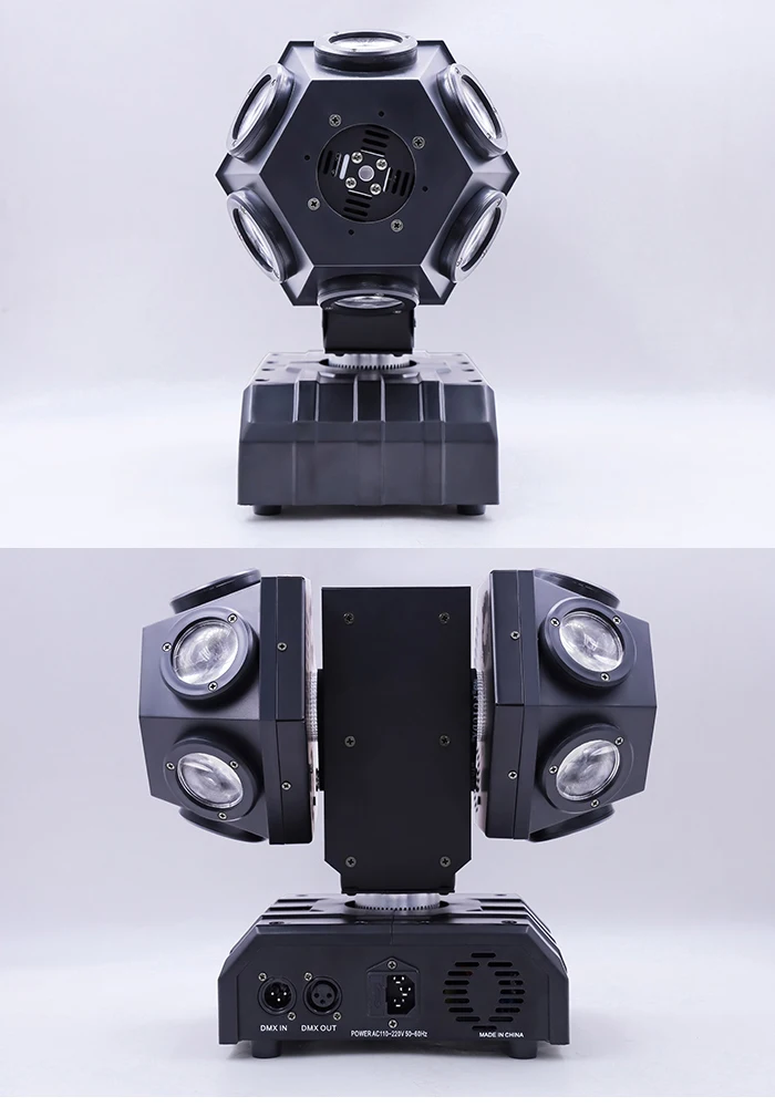 12 x 10W Super Beam LED Moving Head Laserlicht mit Doppelkugel / 120W RGBW KTV Tanzhalle Bar Bühne Disco Moving Head Licht – Detail 2